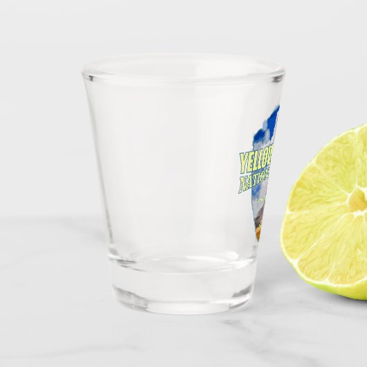 Gelbstein (Pfeilspitzen) Schnapsglas (Links)