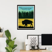 Gelbstein, wyoming Travel Poster (Heimbüro)