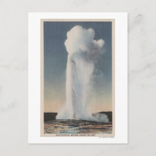 Gelbstein, WYView von alter treuer Eruption Postkarte