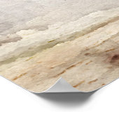 Gelbsteinfarben, altes feines Poster, 12x36" Poster (Ecke)