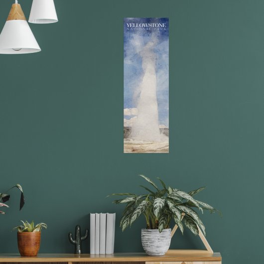 Gelbsteinfarben, altes feines Poster, 12x36" Poster (Wohnzimmer 1)