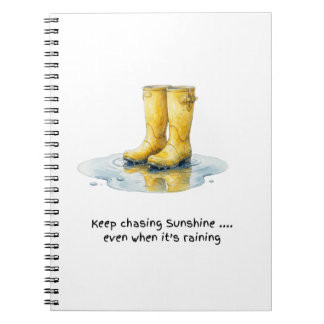 Gelbstiefel Wasserfarben Notizbuch Notizblock