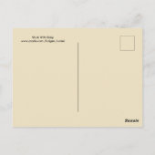 GELBSTORK-BABY-DUSCHE, PINKROSEN, BLUE-BLUMEN POSTKARTE (Rückseite)