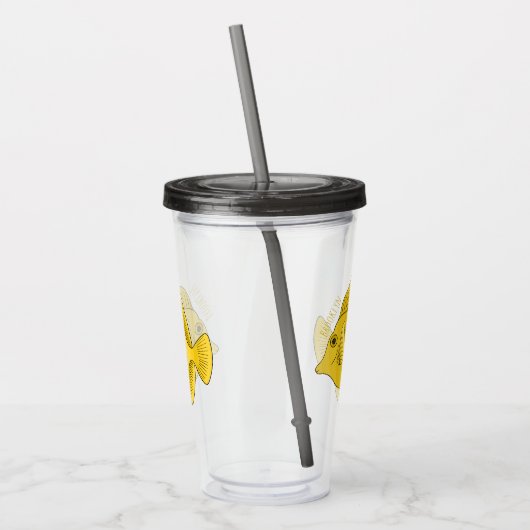 Gelbtang-Cartoon Acryltrinkbecher (Links)