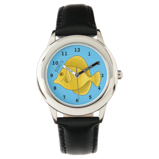 Gelbtang-Cartoon Armbanduhr (Vorderseite)