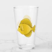 Gelbtang-Cartoon Glas (Rückseite)