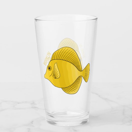 Gelbtang-Cartoon Glas (Vorderseite)