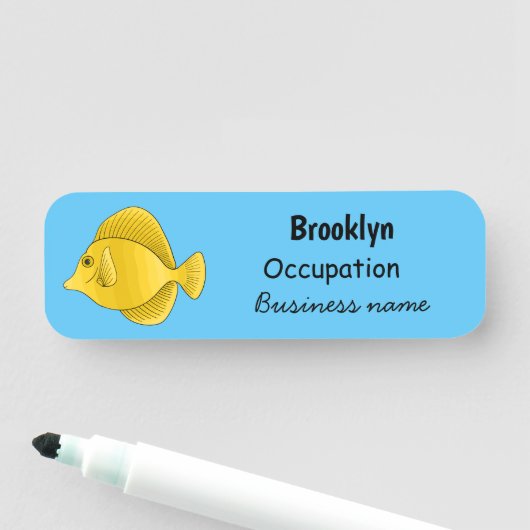 Gelbtang-Cartoon Namensschild (Beispiel)