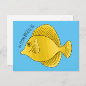 Gelbtang-Cartoon Postkarte (Vorne/Hinten)