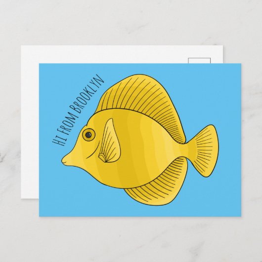 Gelbtang-Cartoon Postkarte (Vorne/Hinten)