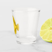 Gelbtang-Cartoon Schnapsglas (Rechts)