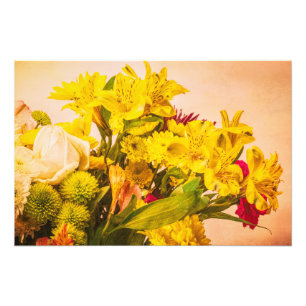 Gelbte Blume Fotodruck