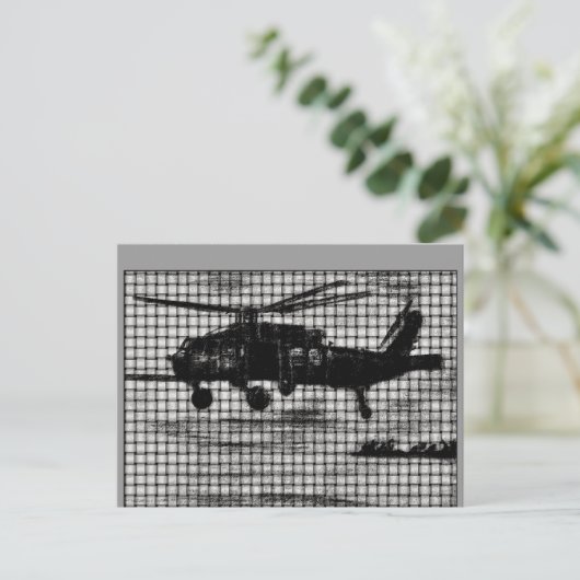 Gelbter Chopper Postkarte (Stehend Vorderseite)