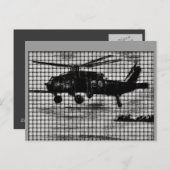 Gelbter Chopper Postkarte (Vorne/Hinten)