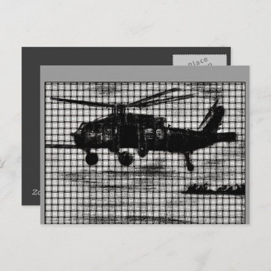 Gelbter Chopper Postkarte (Vorne/Hinten)