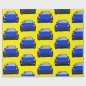Gelbter Hintergrund für das Auto des Typs SUV Geschenkpapier (Flach)