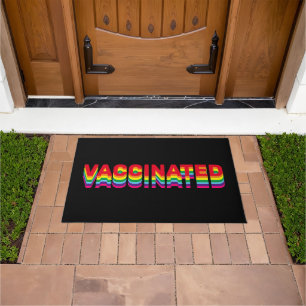 Gelbter Regenbogen schwarzer Stolz Retro Fußmatte