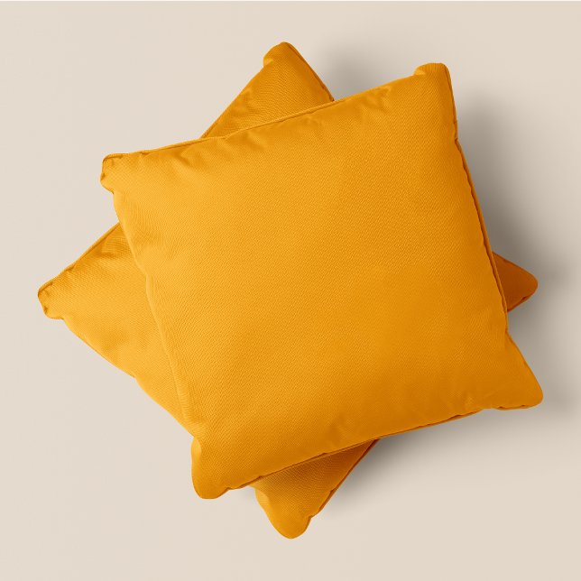 Gelbtöne - Goldenes Gelb - #EAA727 - Kissen (Shades Of Yellow - Goldenish Yellow - #EAA727 - Throw Pillow)
