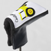 Gelbtraktor-Design Golf Headcover (3/4 Vorderseite)