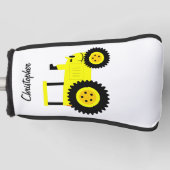 Gelbtraktor-Design Golf Headcover (Vorderseite)