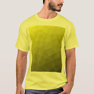 Gelbverlauf geometrisches Maschenmuster T-Shirt
