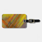 Gelbversteinertes Holz Gepäckanhänger (Vorderseite horizontal)