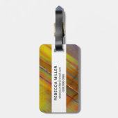 Gelbversteinertes Holz Gepäckanhänger (Rückseite vertikal)