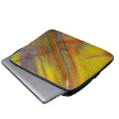 Gelbversteinertes Holz Laptopschutzhülle (Vorne Knopf)