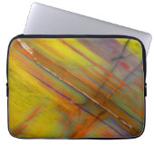 Gelbversteinertes Holz Laptopschutzhülle (Vorderseite)