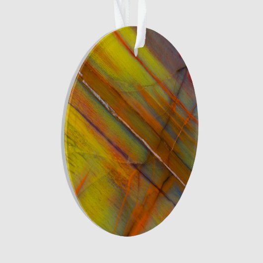 Gelbversteinertes Holz Ornament (Vorderseite)