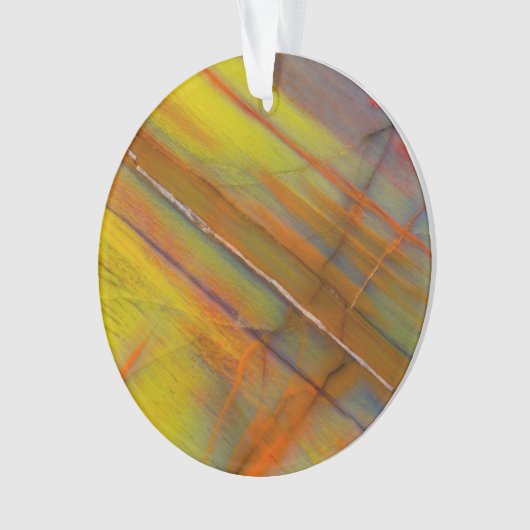 Gelbversteinertes Holz Ornament (Vorderseite)