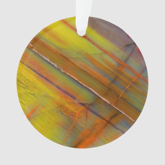 Gelbversteinertes Holz Ornament (Vorderseite)