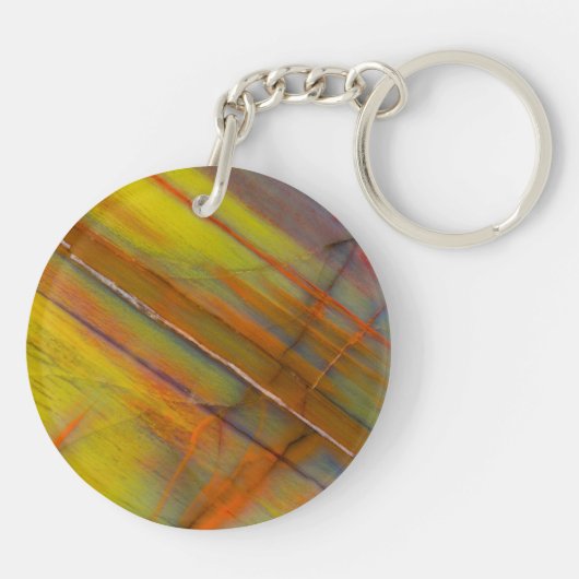 Gelbversteinertes Holz Schlüsselanhänger (Rückseite)