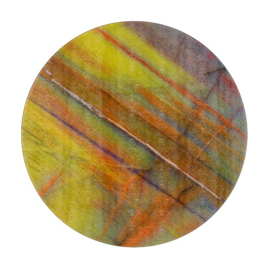 Gelbversteinertes Holz Schneidebrett (Vorderseite)