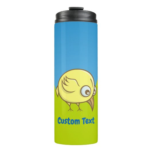 Gelbvogel-Cartoon Thermosbecher (Vorderseite)