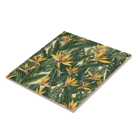 Gelbvogel der Paradischen Blume Fliese (Seite)