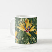 Gelbvogel der Paradischen Blume Kaffeetasse (Vorderseite Links)