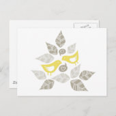 Gelbvögel singen Liebe Postkarte (Vorne/Hinten)