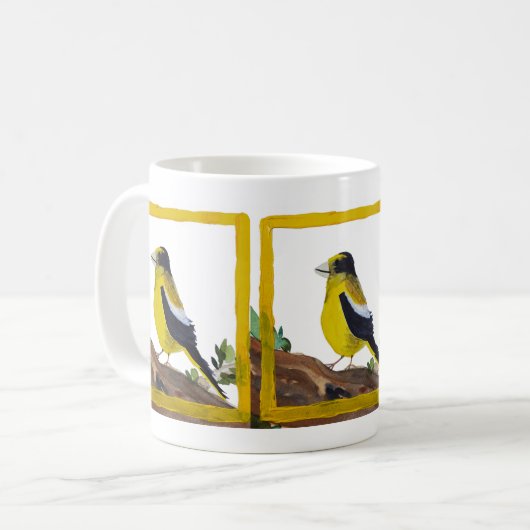 Gelbvogel-Tasse Kaffeetasse (Vorderseite Links)