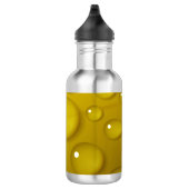 Gelbwassertropfen Hintergrund Edelstahlflasche (Rechts)