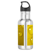 Gelbwassertropfen Hintergrund Edelstahlflasche (Rückseite)
