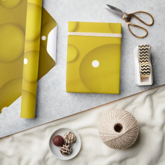 Gelbwassertropfen Hintergrund Geschenkpapier (Kunsthandwerk)