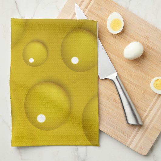 Gelbwassertropfen Hintergrund Küchentuch (Viertel Falte)