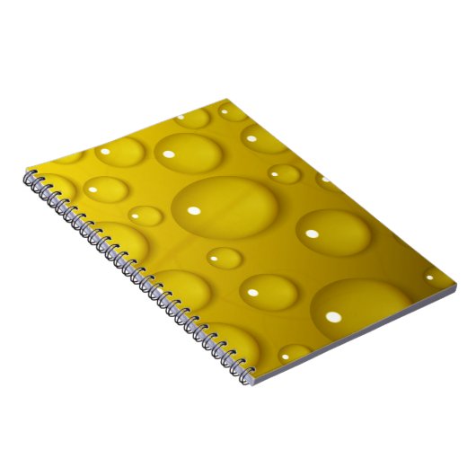 Gelbwassertropfen Hintergrund Notizblock (Rechte Seite)