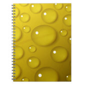 Gelbwassertropfen Hintergrund Notizblock (Vorderseite)