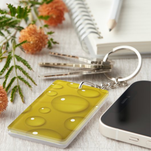 Gelbwassertropfen Hintergrund Schlüsselanhänger (Vorderseite rechts)