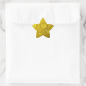 Gelbwassertropfen Hintergrund Stern-Aufkleber (Tasche)