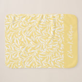 Gelbweide mit Monogramm Sherpadecke (Vorderseite (Horizontal))