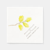 Gelbweide-Papierservietten für Hochzeiten Serviette (Vorderseite)