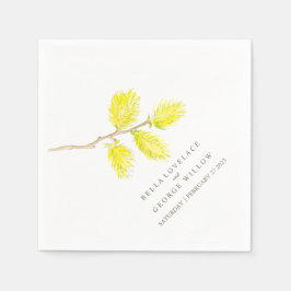 Gelbweide-Papierservietten für Hochzeiten Serviette